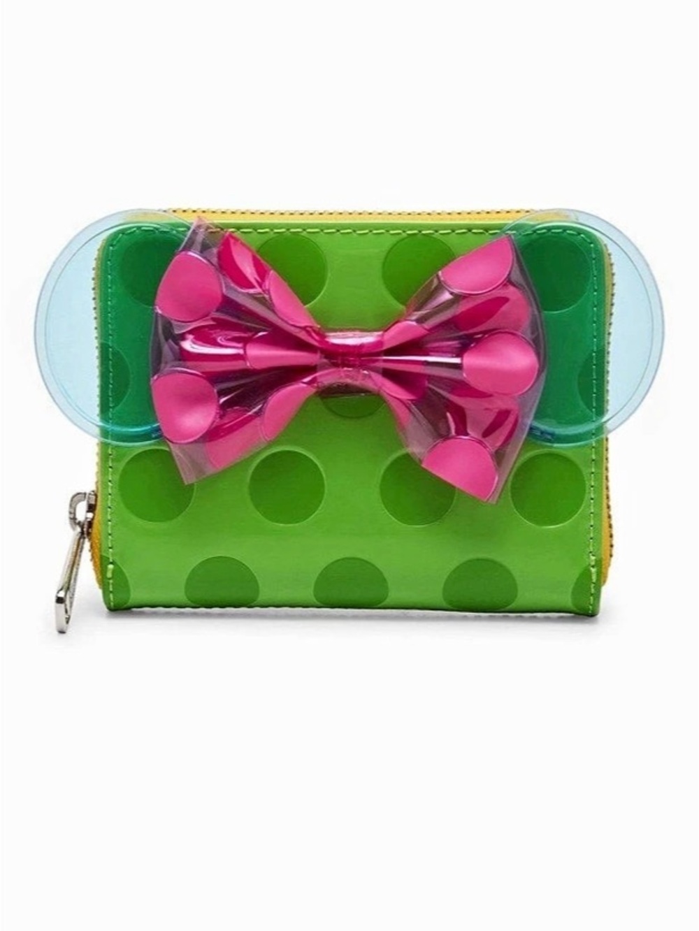 Loungefly Disney Minnie Mouse Polka Dot Zip Wallet Green & Pink